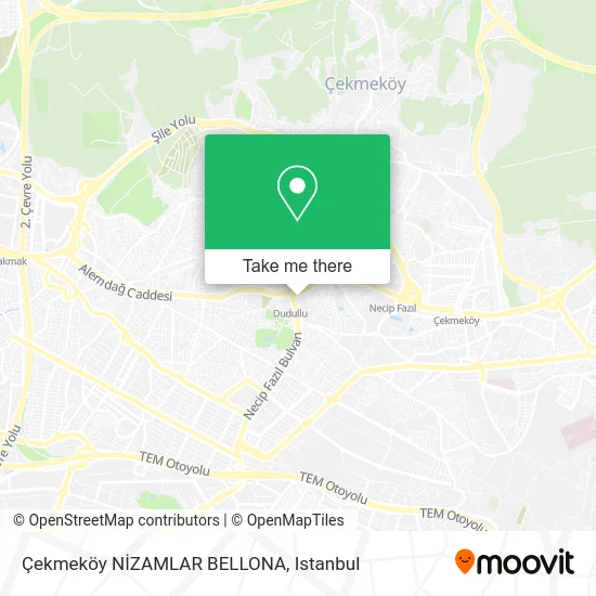 Çekmeköy NİZAMLAR BELLONA map