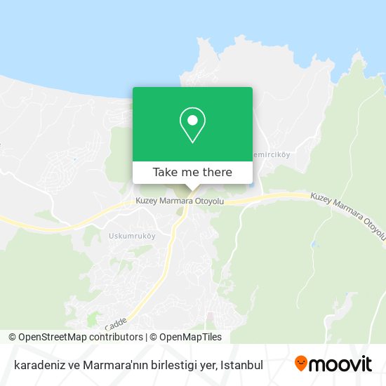 karadeniz ve Marmara'nın birlestigi yer map