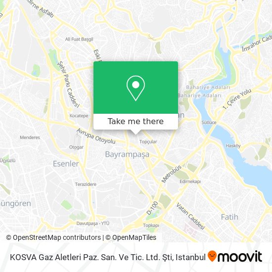 KOSVA Gaz Aletleri Paz. San. Ve Tic. Ltd. Şti map
