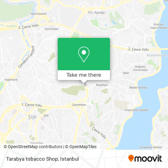 Tarabya tobacco Shop map