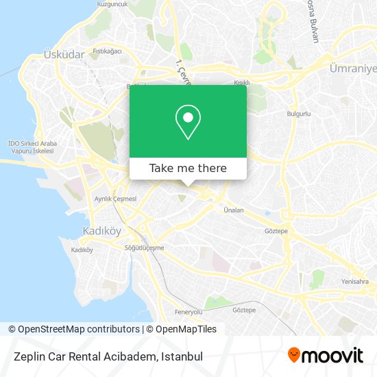 Zeplin Car Rental Acibadem map