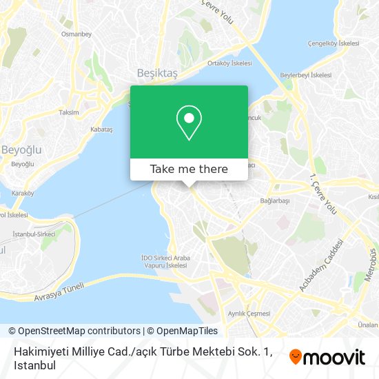 Hakimiyeti Milliye Cad. / açık Türbe Mektebi Sok. 1 map