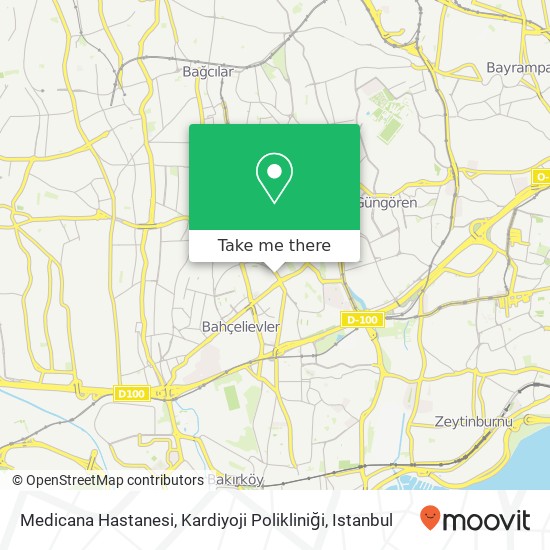 Medicana Hastanesi, Kardiyoji Polikliniği map