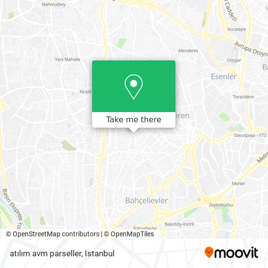 how to get to atilim avm parseller in bagcilar by bus cable car metro or train
