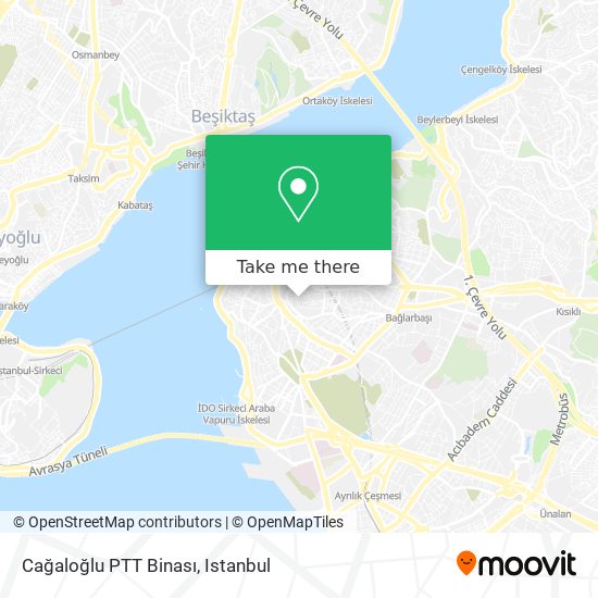 Cağaloğlu PTT Binası map