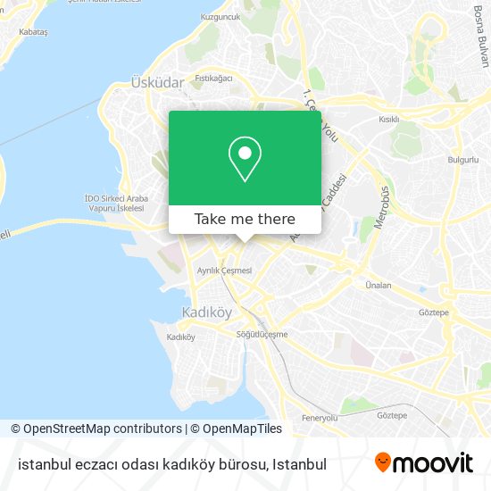 istanbul eczacı odası kadıköy bürosu map