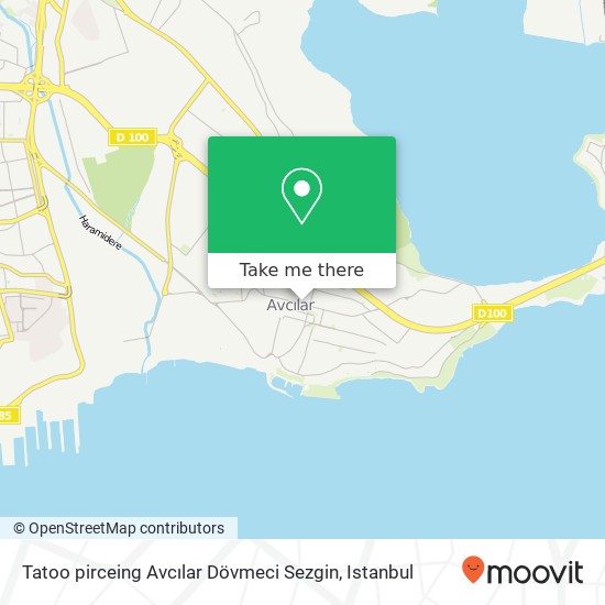 Tatoo pirceing Avcılar Dövmeci Sezgin map