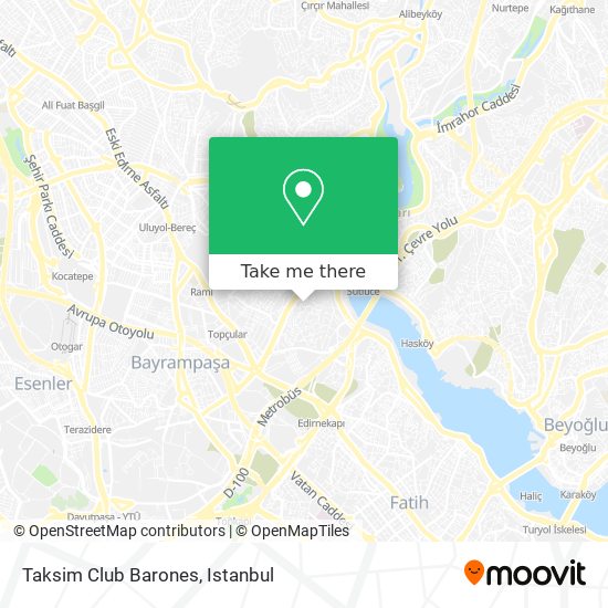 Taksim Club Barones map