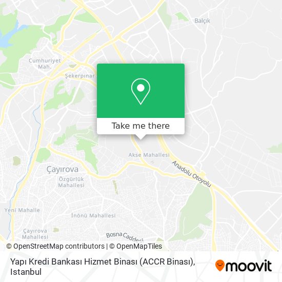 Yapı Kredi Bankası Hizmet Binası (ACCR Binası) map