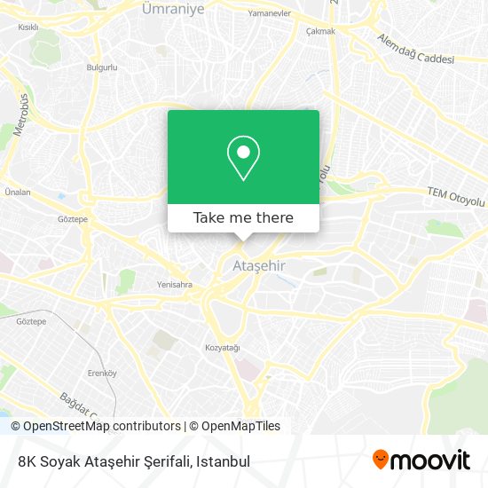 8K Soyak Ataşehir Şerifali map