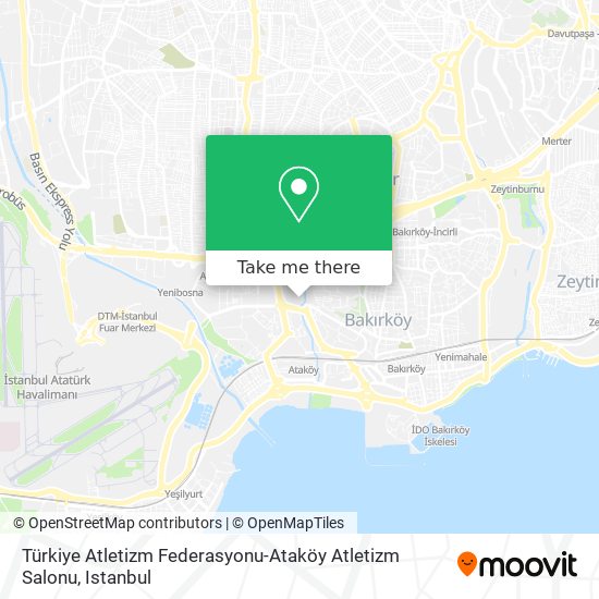Türkiye Atletizm Federasyonu-Ataköy Atletizm Salonu map