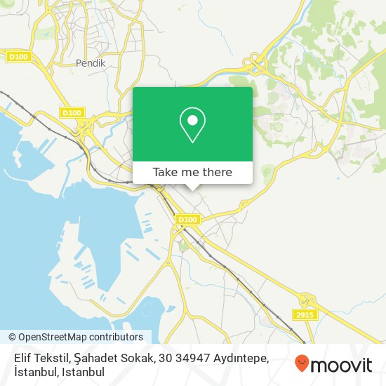 Elif Tekstil, Şahadet Sokak, 30 34947 Aydıntepe, İstanbul map