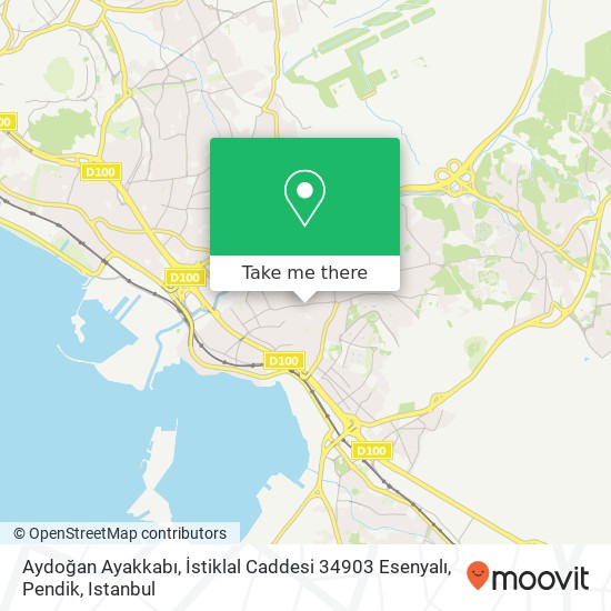 Aydoğan Ayakkabı, İstiklal Caddesi 34903 Esenyalı, Pendik map