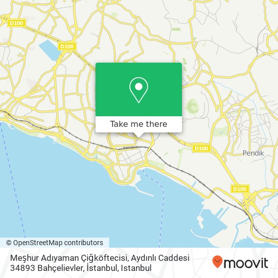 Meşhur Adıyaman Çiğköftecisi, Aydınlı Caddesi 34893 Bahçelievler, İstanbul map