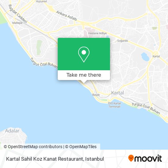 Kartal Sahil Koz Kanat Restaurant map