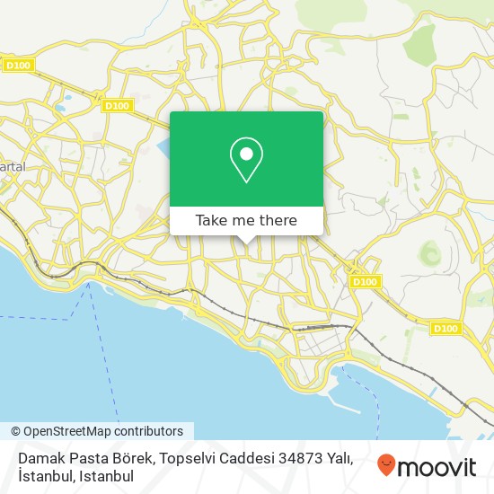 Damak Pasta Börek, Topselvi Caddesi 34873 Yalı, İstanbul map