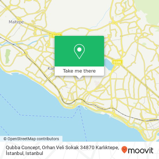 Qubba Concept, Orhan Veli Sokak 34870 Karlıktepe, İstanbul map