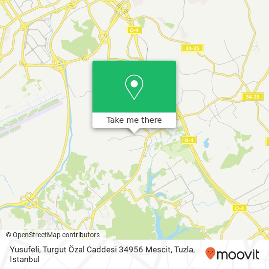 Yusufeli, Turgut Özal Caddesi 34956 Mescit, Tuzla map