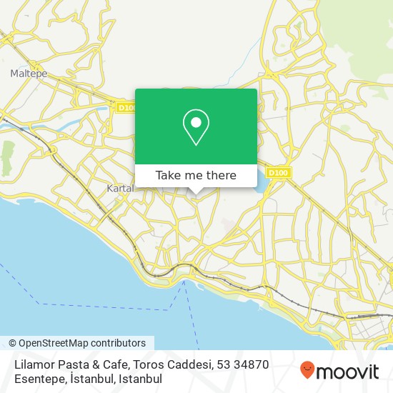 Lilamor Pasta & Cafe, Toros Caddesi, 53 34870 Esentepe, İstanbul map