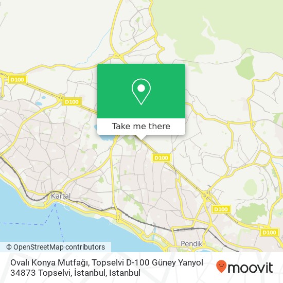 Ovalı Konya Mutfağı, Topselvi D-100 Güney Yanyol 34873 Topselvi, İstanbul map