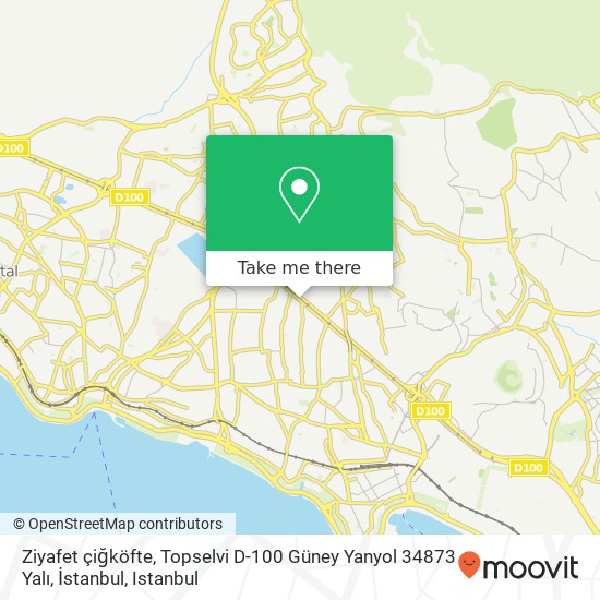 Ziyafet çiğköfte, Topselvi D-100 Güney Yanyol 34873 Yalı, İstanbul map