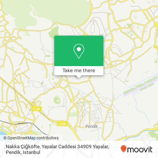 Nakka Çiğköfte, Yayalar Caddesi 34909 Yayalar, Pendik map