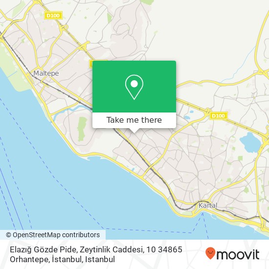 Elazığ Gözde Pide, Zeytinlik Caddesi, 10 34865 Orhantepe, İstanbul map