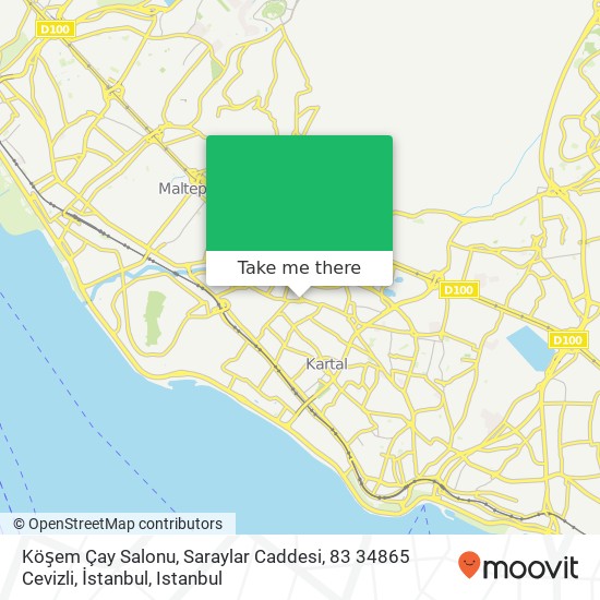 Köşem Çay Salonu, Saraylar Caddesi, 83 34865 Cevizli, İstanbul map