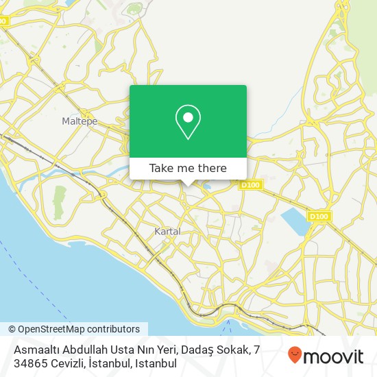 Asmaaltı Abdullah Usta Nın Yeri, Dadaş Sokak, 7 34865 Cevizli, İstanbul map