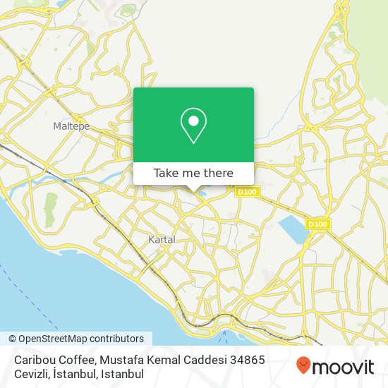 Caribou Coffee, Mustafa Kemal Caddesi 34865 Cevizli, İstanbul map