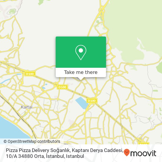 Pizza Pizza Delivery Soğanlık, Kaptanı Derya Caddesi, 10 / A 34880 Orta, İstanbul map