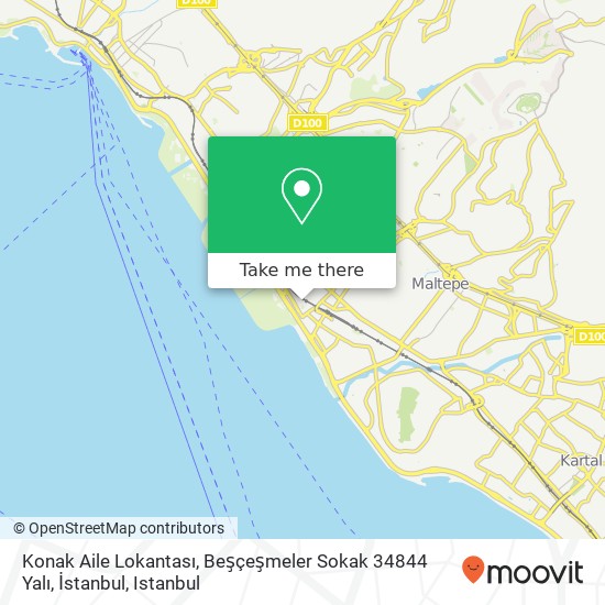 Konak Aile Lokantası, Beşçeşmeler Sokak 34844 Yalı, İstanbul map