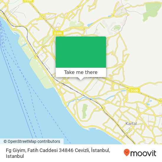 Fg Giyim, Fatih Caddesi 34846 Cevizli, İstanbul map