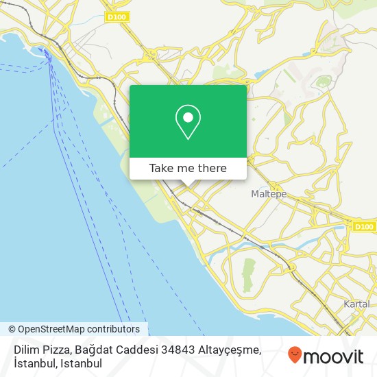 Dilim Pizza, Bağdat Caddesi 34843 Altayçeşme, İstanbul map