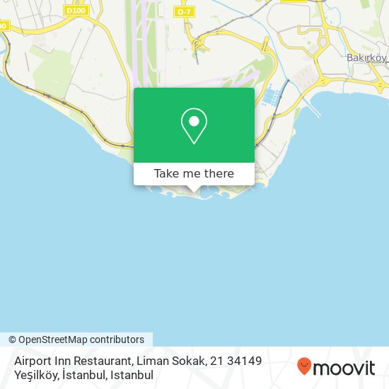 Airport Inn Restaurant, Liman Sokak, 21 34149 Yeşilköy, İstanbul map