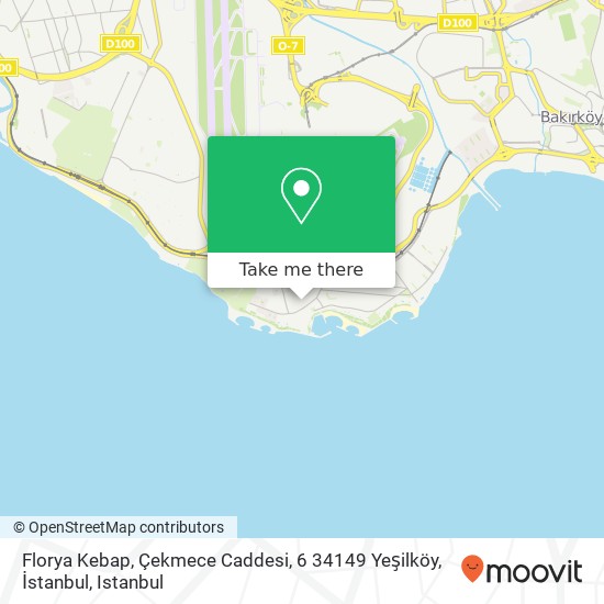 Florya Kebap, Çekmece Caddesi, 6 34149 Yeşilköy, İstanbul map