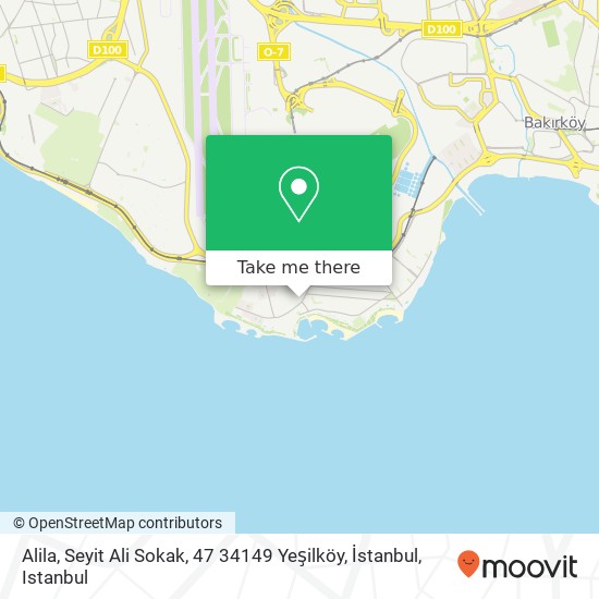 Alila, Seyit Ali Sokak, 47 34149 Yeşilköy, İstanbul map