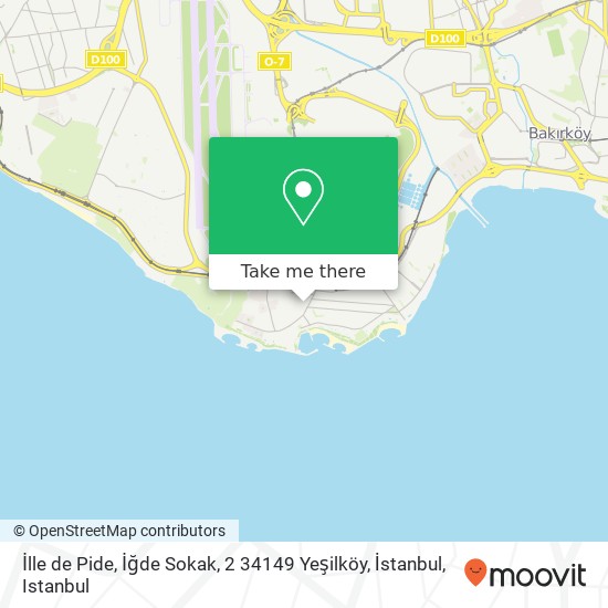 İlle de Pide, İğde Sokak, 2 34149 Yeşilköy, İstanbul map
