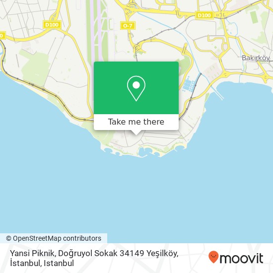 Yansi Piknik, Doğruyol Sokak 34149 Yeşilköy, İstanbul map