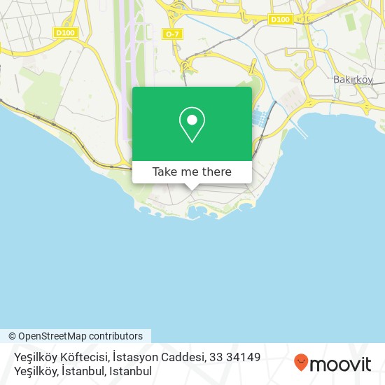 Yeşilköy Köftecisi, İstasyon Caddesi, 33 34149 Yeşilköy, İstanbul map