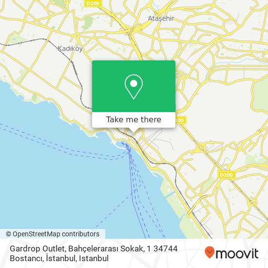 Gardrop Outlet, Bahçelerarası Sokak, 1 34744 Bostancı, İstanbul map