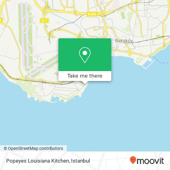 Popeyes Louisiana Kitchen, Sahil Yolu Caddesi 34149 Yeşilyurt, İstanbul map