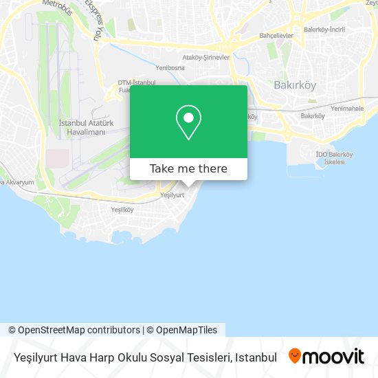 Yeşilyurt Hava Harp Okulu Sosyal Tesisleri map