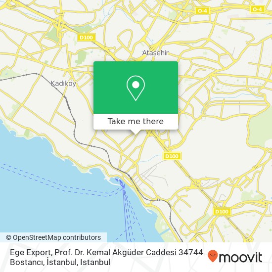 Ege Export, Prof. Dr. Kemal Akgüder Caddesi 34744 Bostancı, İstanbul map