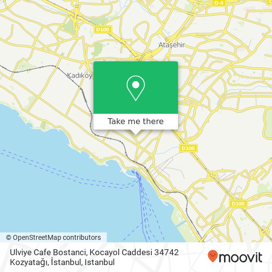 Ulviye Cafe Bostanci, Kocayol Caddesi 34742 Kozyatağı, İstanbul map