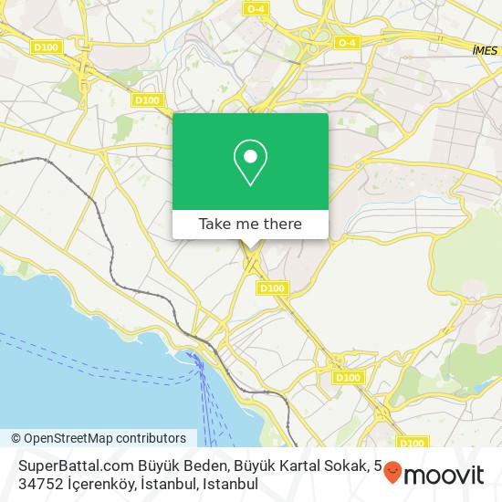 SuperBattal.com Büyük Beden, Büyük Kartal Sokak, 5 34752 İçerenköy, İstanbul map