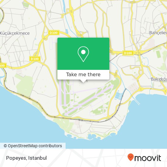 Popeyes, Atatürk Havalimanı Yeşilköy, Bakırköy map