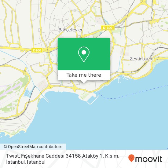 Twıst, Fişekhane Caddesi 34158 Ataköy 1. Kısım, İstanbul map