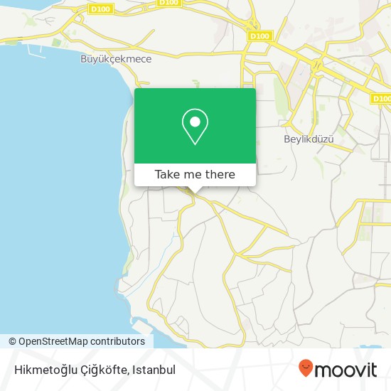 Hikmetoğlu Çiğköfte, İnönü Caddesi 34528 Dereağzı, Beylikdüzü map