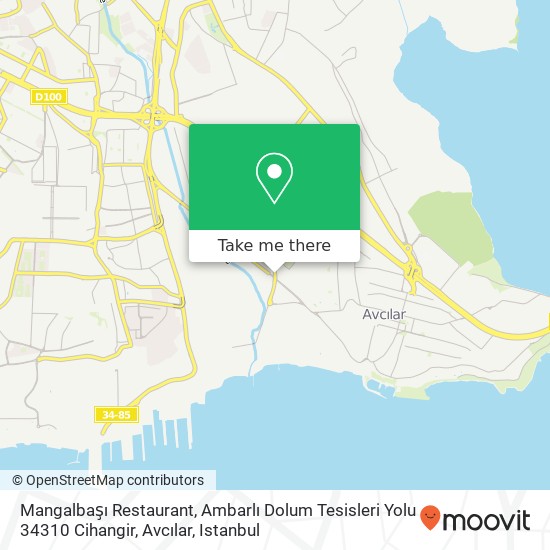 Mangalbaşı Restaurant, Ambarlı Dolum Tesisleri Yolu 34310 Cihangir, Avcılar map